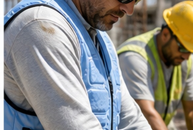 Industrial construction cooling vest application