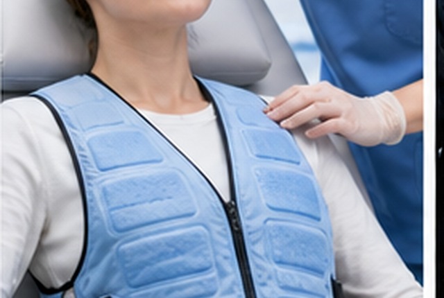 Medical therapeutic cooling vest application