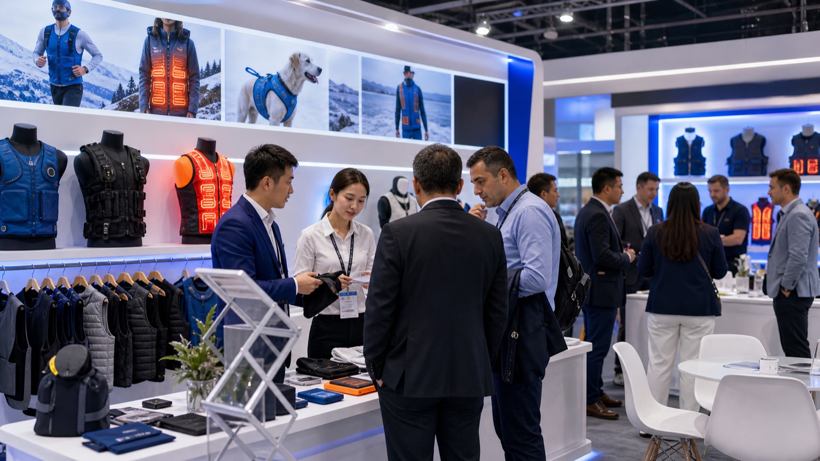 Icebeartech trade show booth and buyers